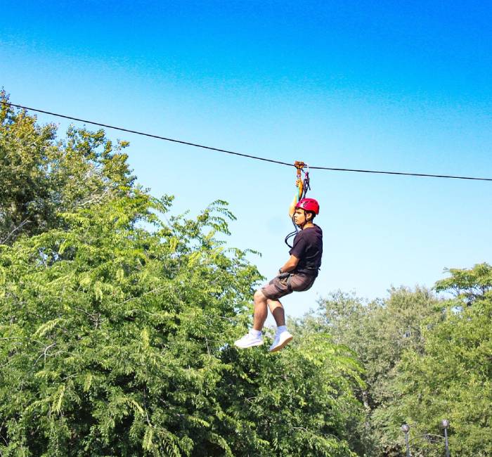 Zip line installation
